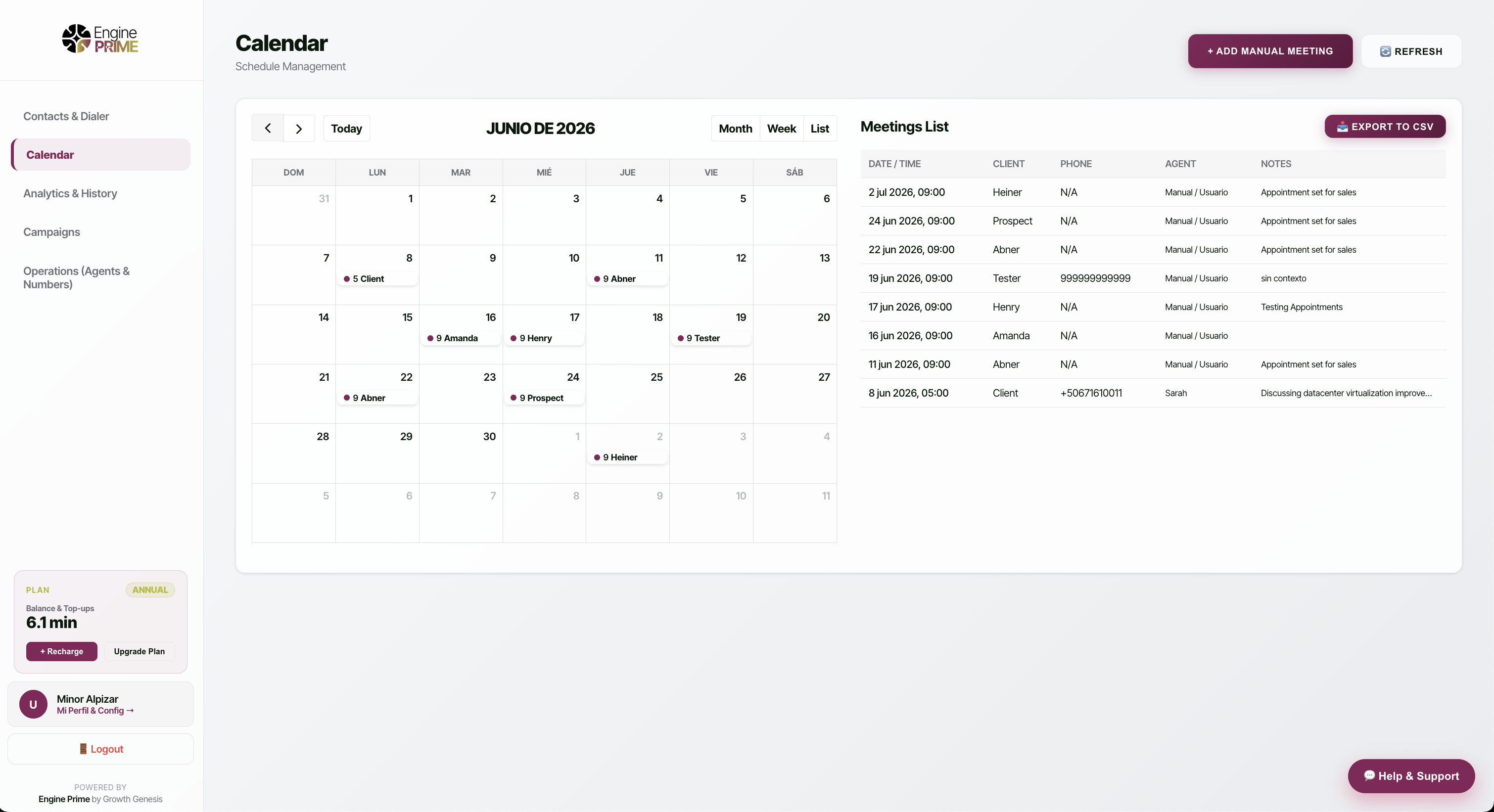 ENGINE PRIME Smart Calendar