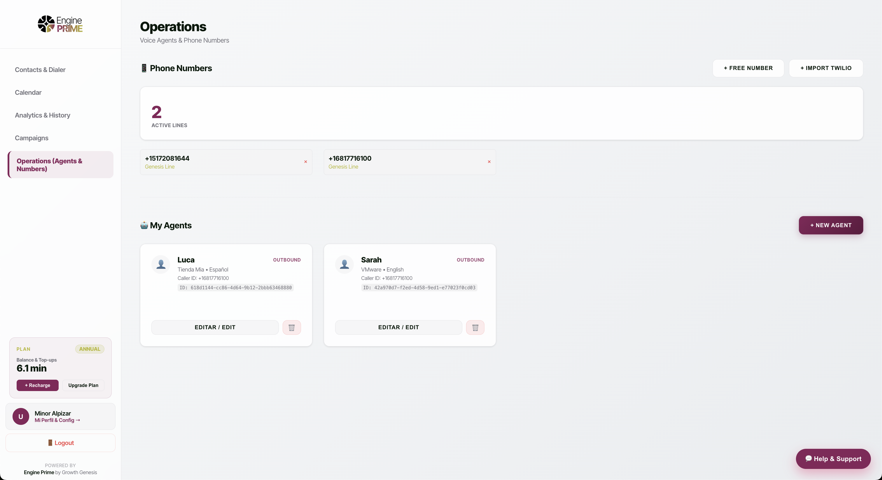 ENGINE PRIME Operations Dashboard